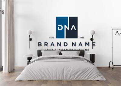 letter DNA square logo design vector Wall mural