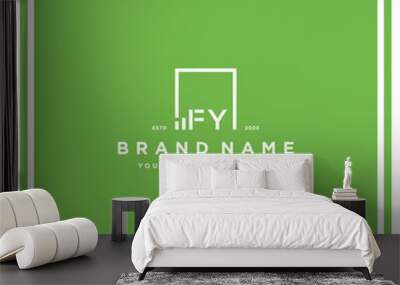 letter FY square logo finance design vector Wall mural