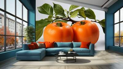 Two Orange Tomatoes Together Wall mural