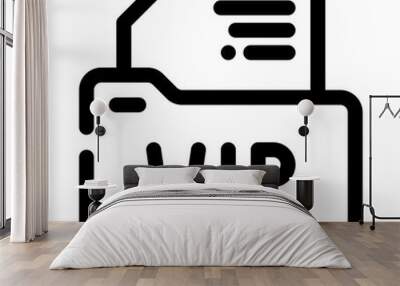 file line icon Wall mural