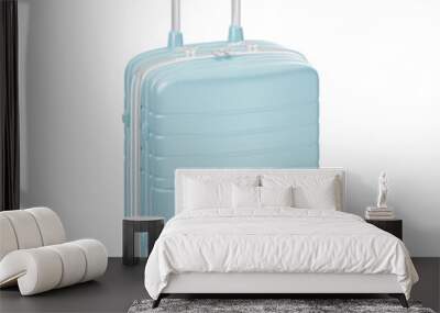 3D Blue Travel Luggage Wall mural