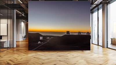 Mesmerizing view of sunset at Mauna Kea in Big Island Hawaii USA Wall mural