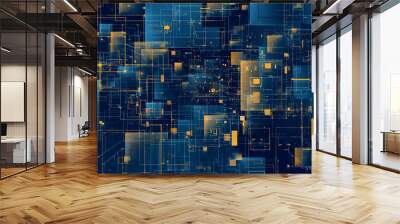 abstract background with squares Wall mural