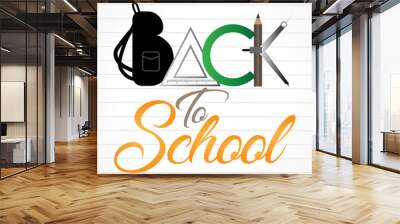 Back to school banner design Wall mural