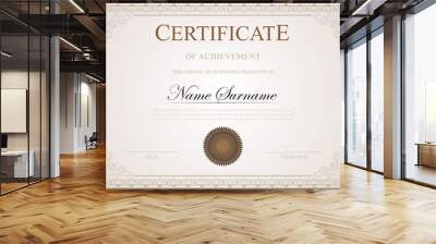 Certificate template Wall mural