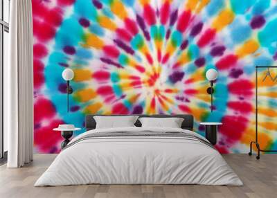 Blur fabric Tie-dye. Wall mural