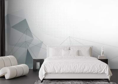 Gray abstract background for designers. Advertisement banner with abstract shapes. Clip Art Wall mural