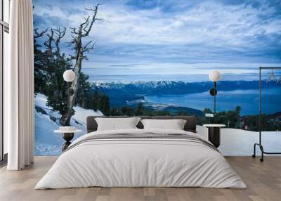 skiing at lake tahoe Wall mural