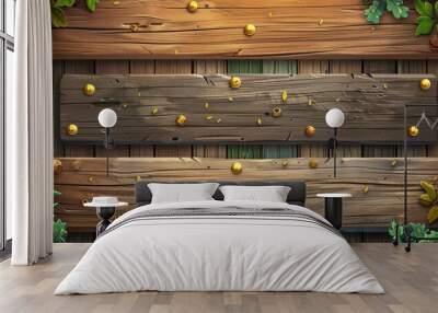 flowers in a wooden box Wall mural