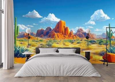 landscape in the desert Wall mural