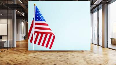 American USA flag on a blank background. Holiday Flag for American Public Holidays and Elections Wall mural