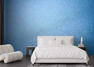 Blue frost on glass. Hoarfrost background close up, copy space Wall mural