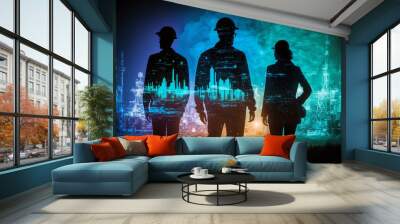 Oil gas industry business. Created with generative Ai technology Wall mural