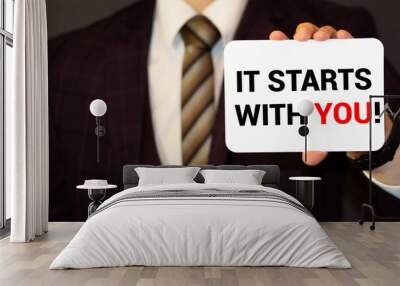 It Starts With You Wall mural