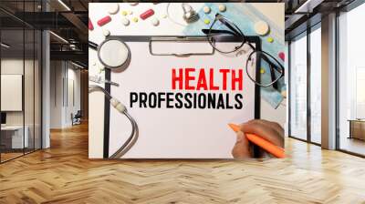 text HEALTH professionals Wall mural