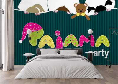 pajama party Wall mural