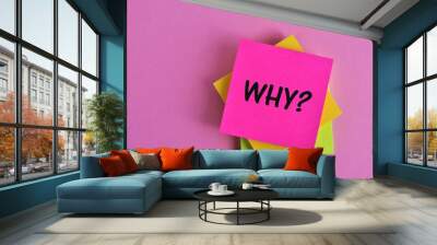 An concept image of a why note Wall mural