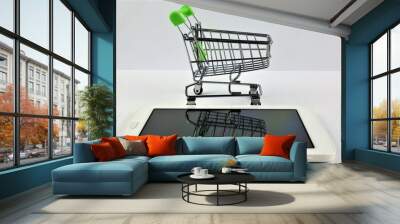 An concept Image of online shopping Wall mural