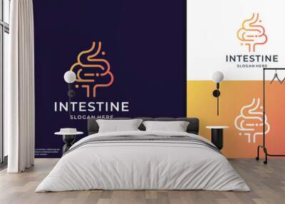 creative minimalist Intestine care human Logo digestion Organ medical Wall mural