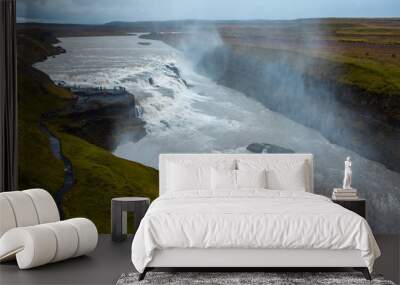 Iceland, waterfall Gullfoss tour of the Golden ring Wall mural