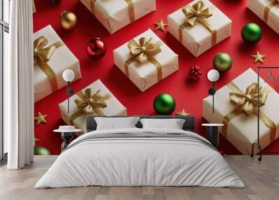 The Festive Holiday Gift Arrangement Wall mural