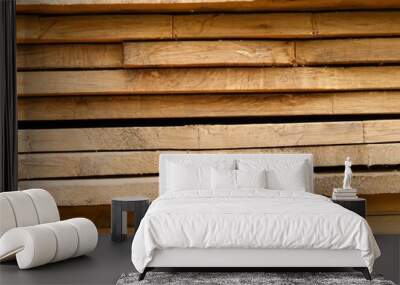 stack of wood bachground texture Wall mural