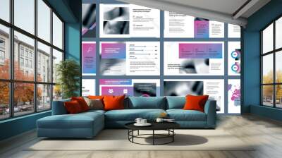 Creative slide template design for company business PowerPoint presentation. Use for modern presentation, in corporate annual report, company profile, website slider and marketing. Wall mural