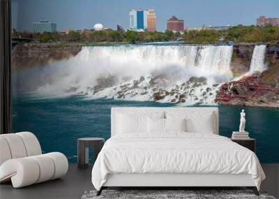 Cruise Boat and American Falls from Niagara Falls - Ontario, Canada Wall mural