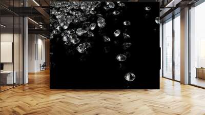 Diamonds on black background with space for text. Wall mural