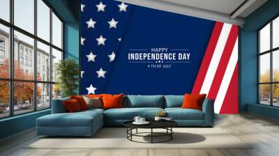 Happy American independence day background illustration Wall mural