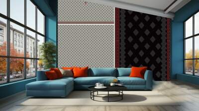 black and white pattern Wall mural