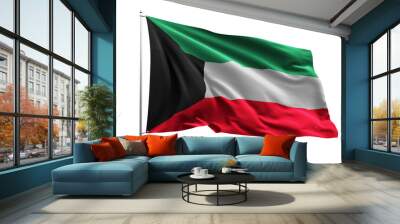 flag real realistic fabric flying wave shine country nation national pole hd transparent png KUWAIT Wall mural