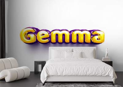 name of girls bubbly celebration decoration hanging air balloon shiny gemma Wall mural