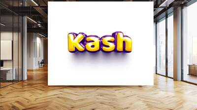 names of boys English helium balloon shiny celebration sticker 3d inflated Kash Wall mural