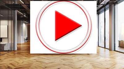 play button for youtube videos player or app Wall mural