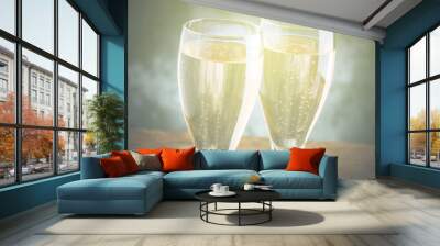 sparkling wine - filtered vintage effect
 Wall mural