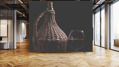 wine carboy and wine glass Wall mural