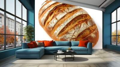 loaf of bread isolated on white background Wall mural