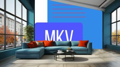 MKV ip icon black & grey fill with symbol Wall mural