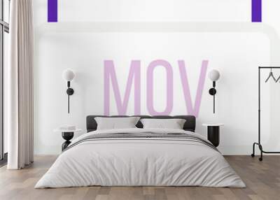 MOV File icon with bold outline Wall mural