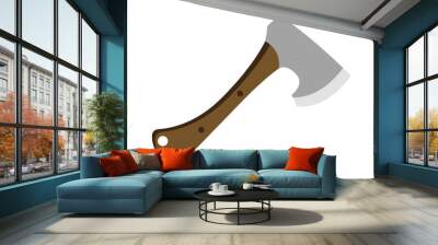 Cartoon Lumberjack Axe Vector Wall mural