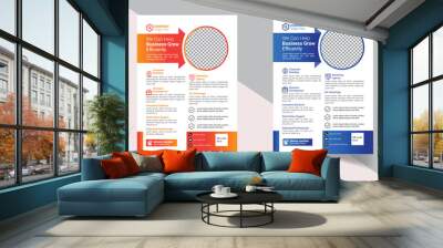 unique corporate flyer design template Wall mural