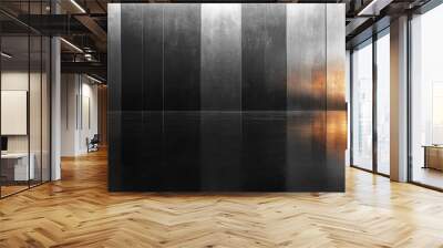 Sleek Black and Grey Gradient Background with Glossy Shine for Modern Designs Wall mural