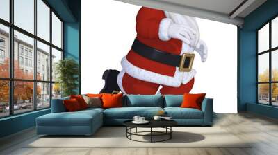 Santa playing football Wall mural