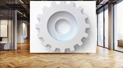 Metal gear and cog wheel 3d icon illustration. Engineering, industry and technology concept design. Wall mural