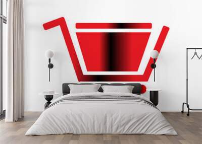 shopping cart symbol Wall mural