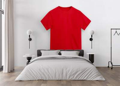 Un-branded Red royal blue t-shirt man Wall mural