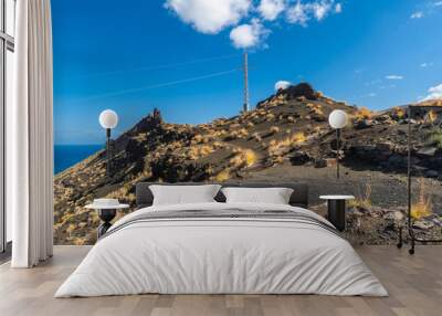 Roque Guayedra excavations, West coast in Gran Canaria, Canary islands Wall mural