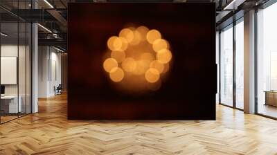 Bokeh blur city night background Circular light concept Wall mural