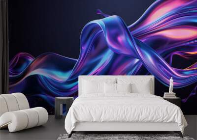 Cosmic Silk Flow - Abstract Artistic Expression Wall mural